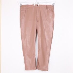 Abercrombie & Fitch The 90’s Straight Faux Leather Pants Long